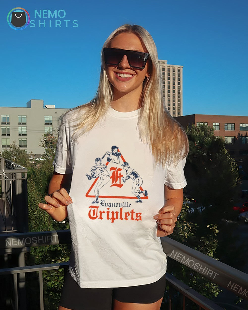Evansville Triplets baseball shirt