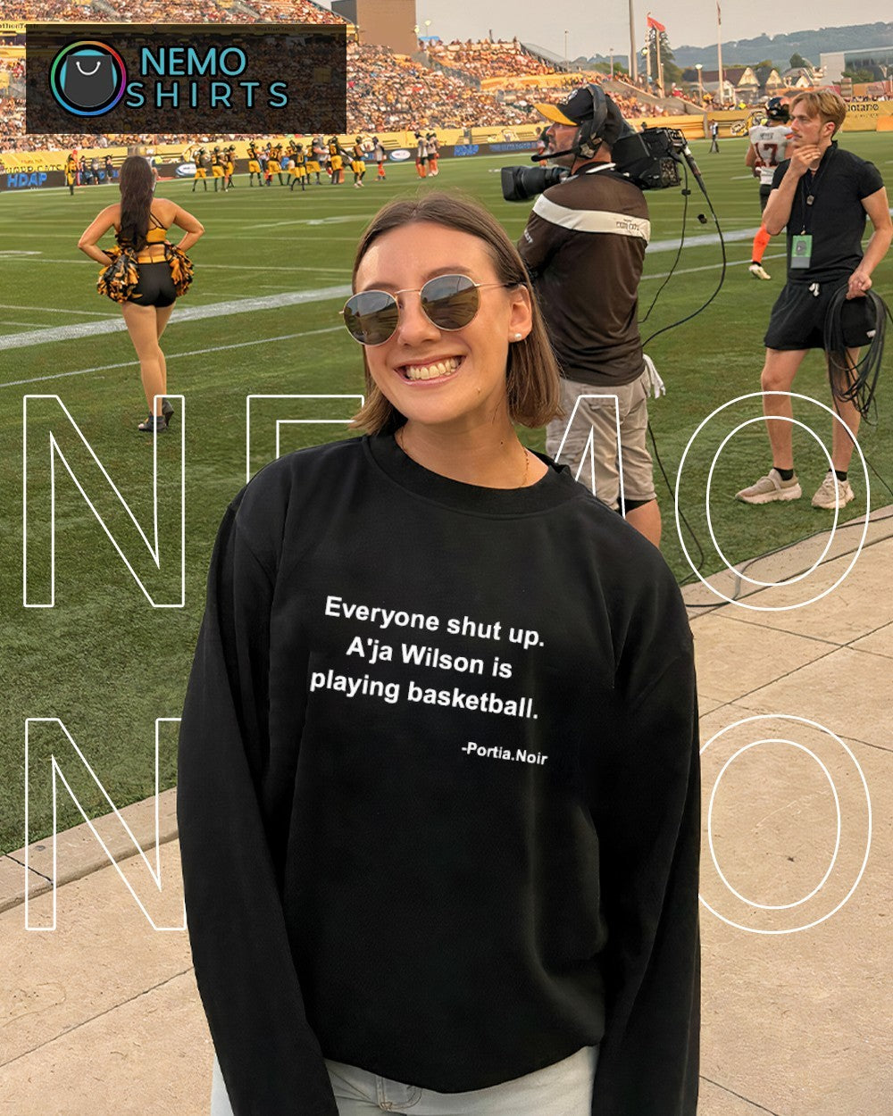 Everyone shut up A’ja Wilson is playing basketball Portia Noir shirt