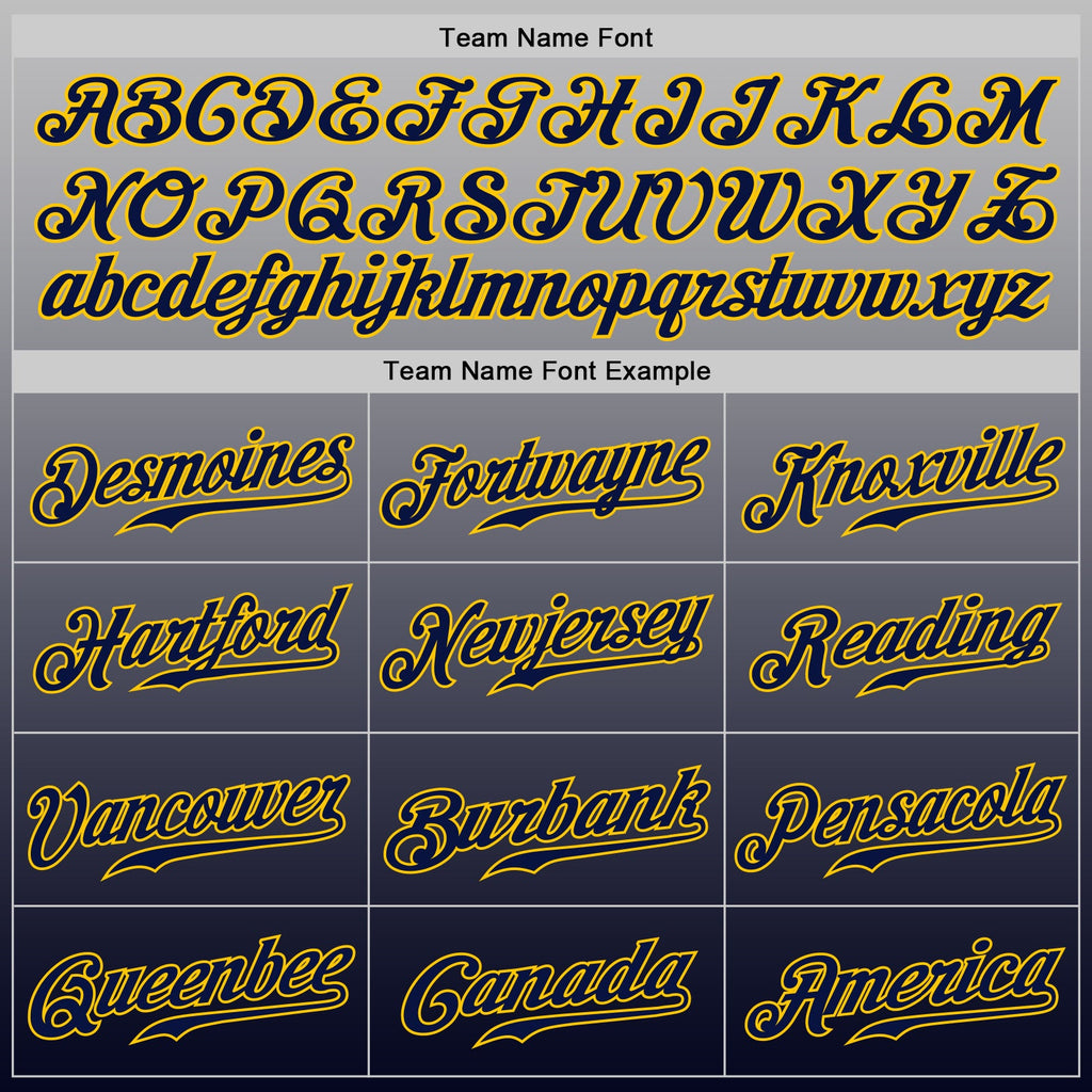 Custom Gray Gold-Navy Authentic Fade Fashion Baseball Jersey