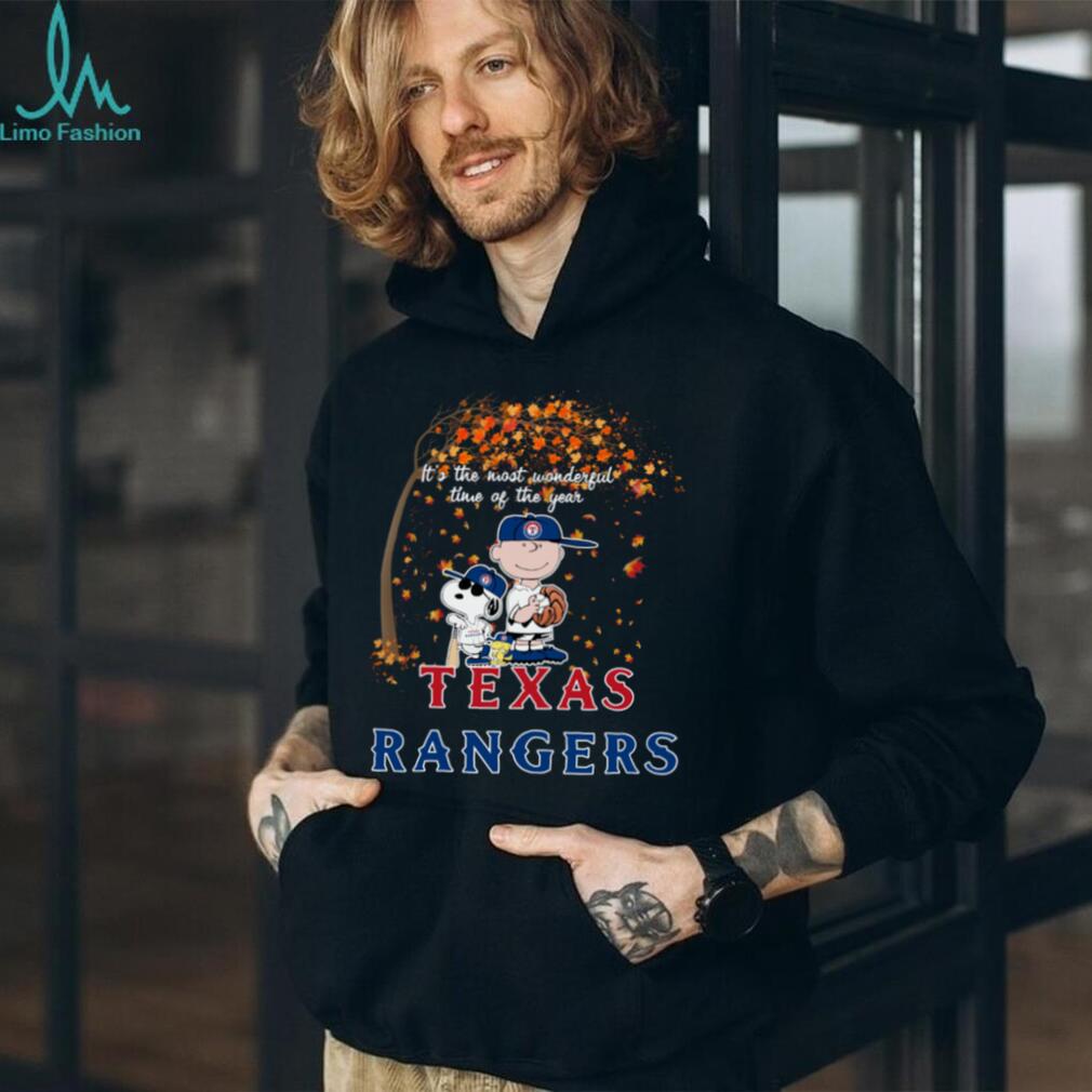 Fall ItS The Most Wonderful Time Of The Year Peanuts Characters X Texas Rangers Shirt