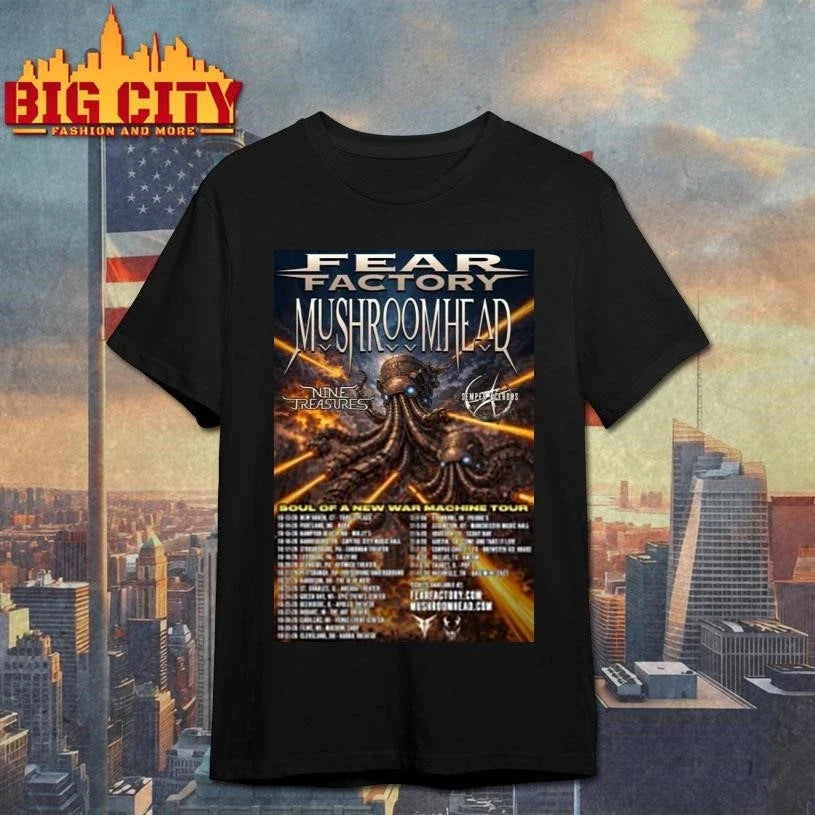Fear Factory And Mushroomhead Soul Of A New War Machine Tour 2026 Poster Shirt Unisex