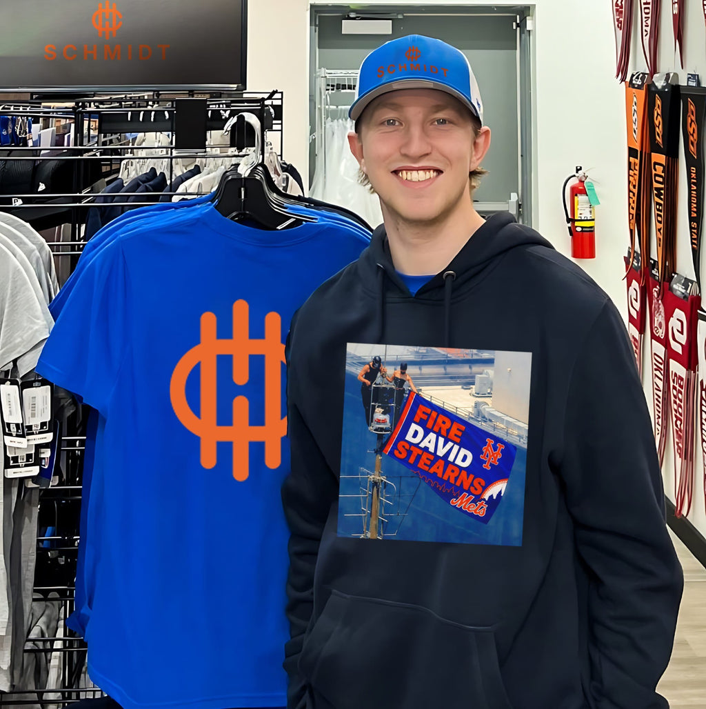 Fire David Stearns New York Mets Flag Empire State Building shirt