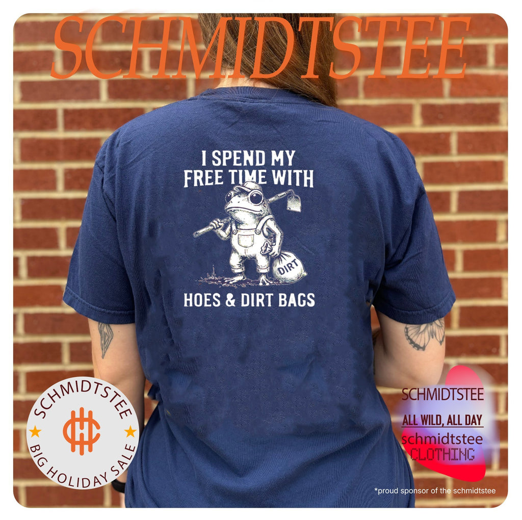 Frog I spend my free time with hoes & dirt bags shirt