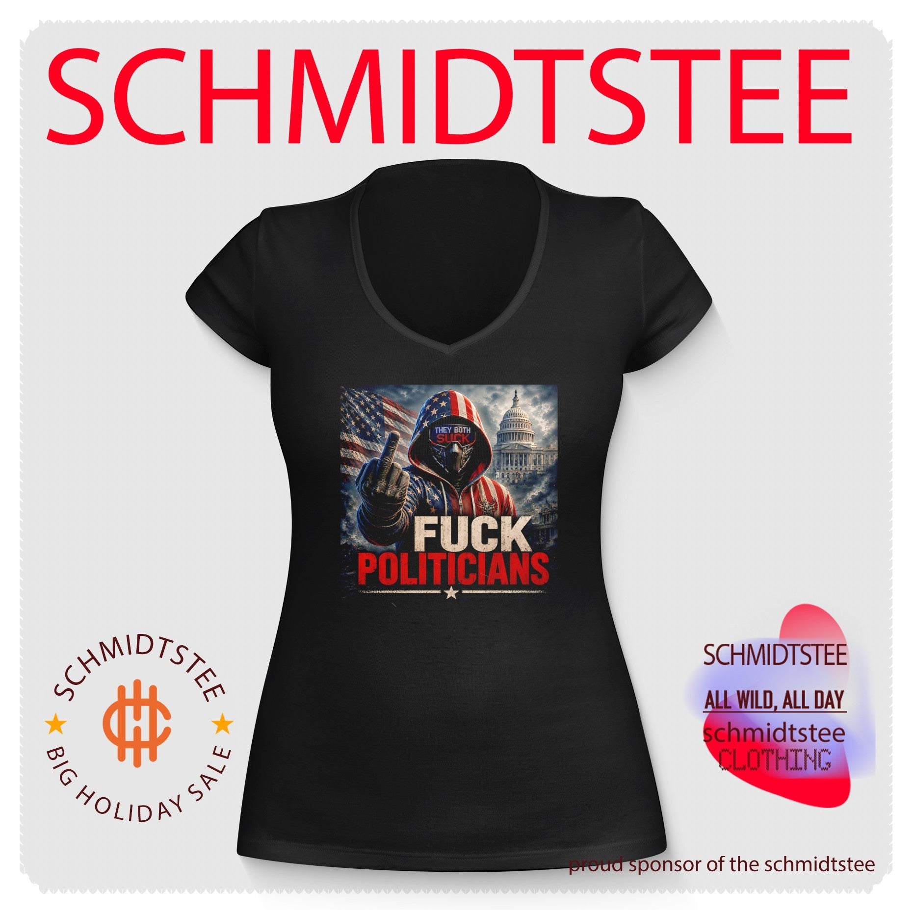 Fuck politicians they both suck anti government shirt