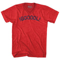 !GOOOOL! Soccer Adult Tri-Blend V-neck Style003