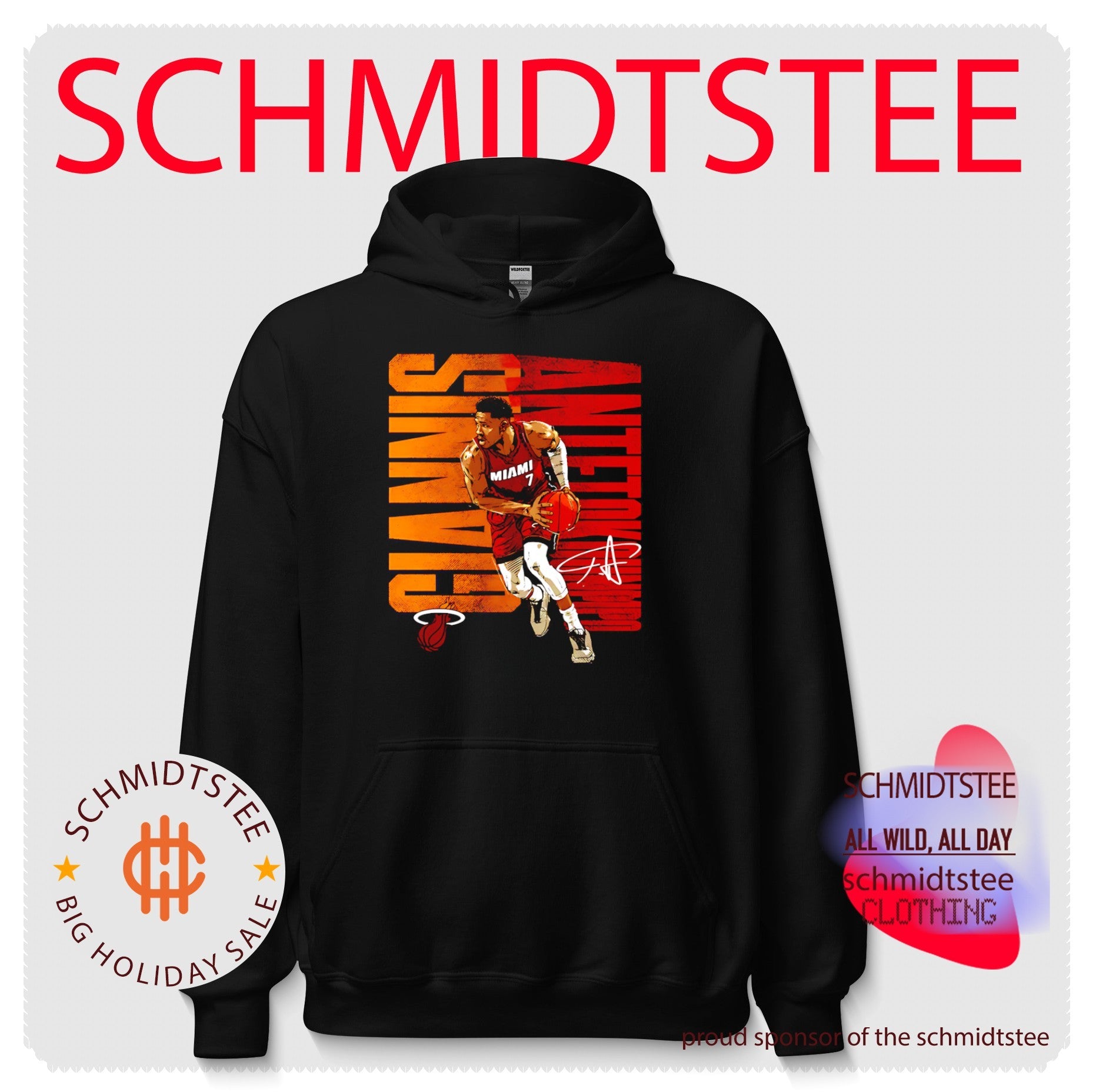 Giannis Antetokounmpo Miami Heat Bold signature shirt