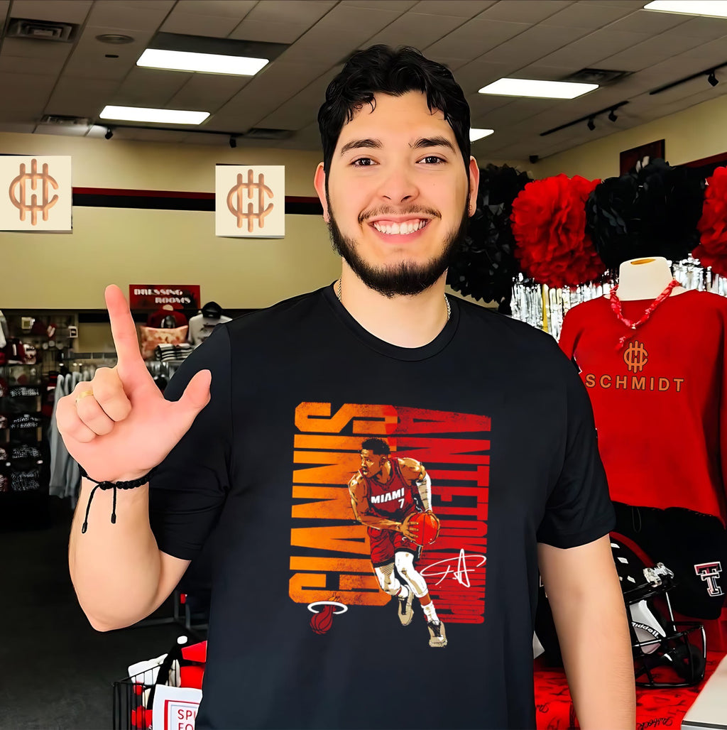 Giannis Antetokounmpo Miami Heat Bold signature shirt