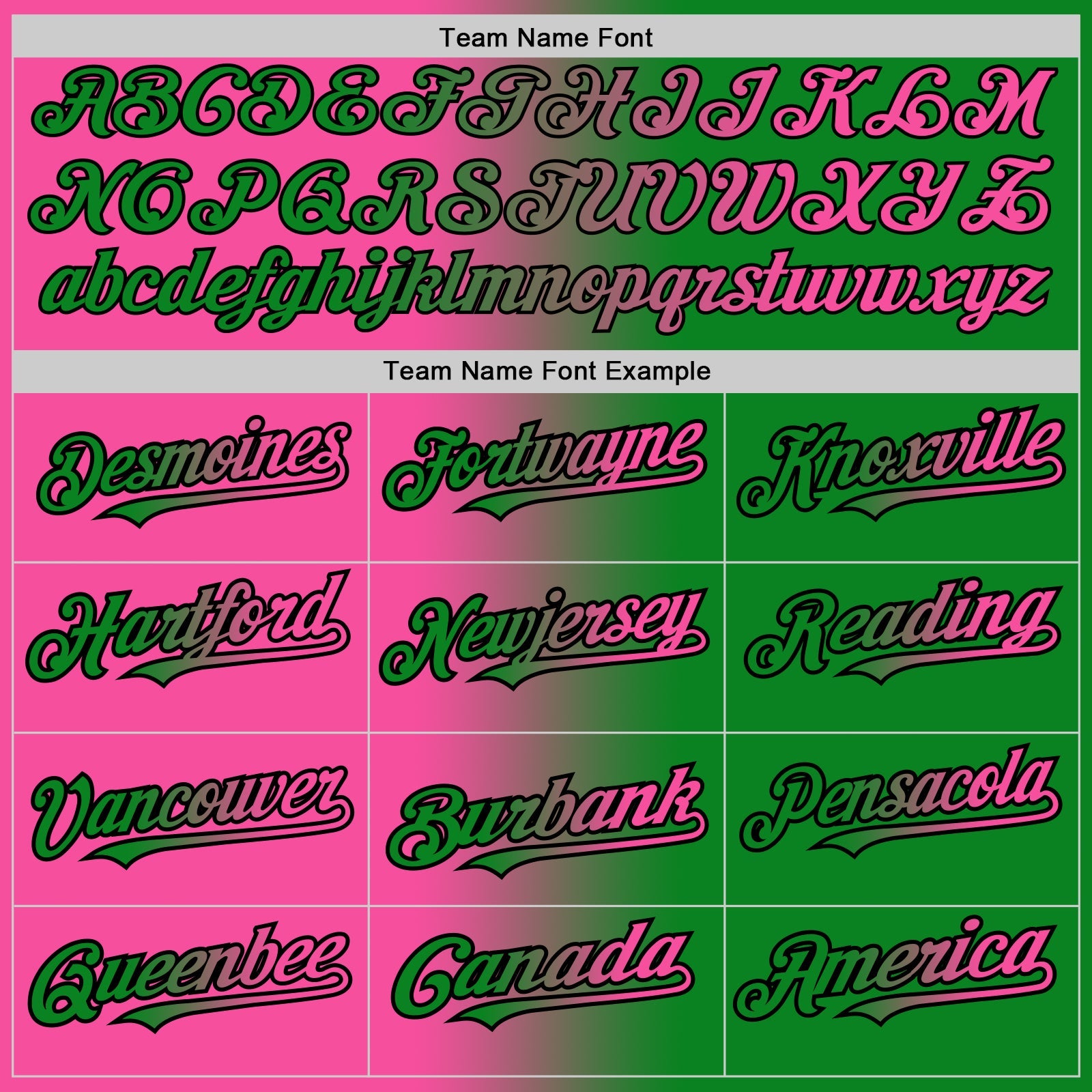 Custom Grass Green Pink-Black Authentic Gradient Fashion Baseball Jersey