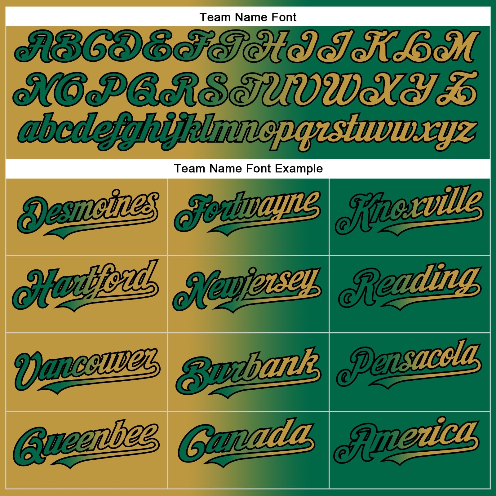 Custom Kelly Green Old Gold-Black Authentic Gradient Fashion Baseball Jersey