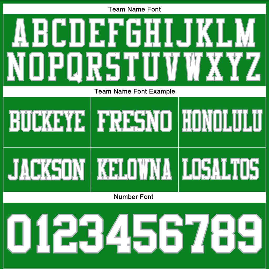 Custom Grass Green White-Gray Authentic Football Jersey