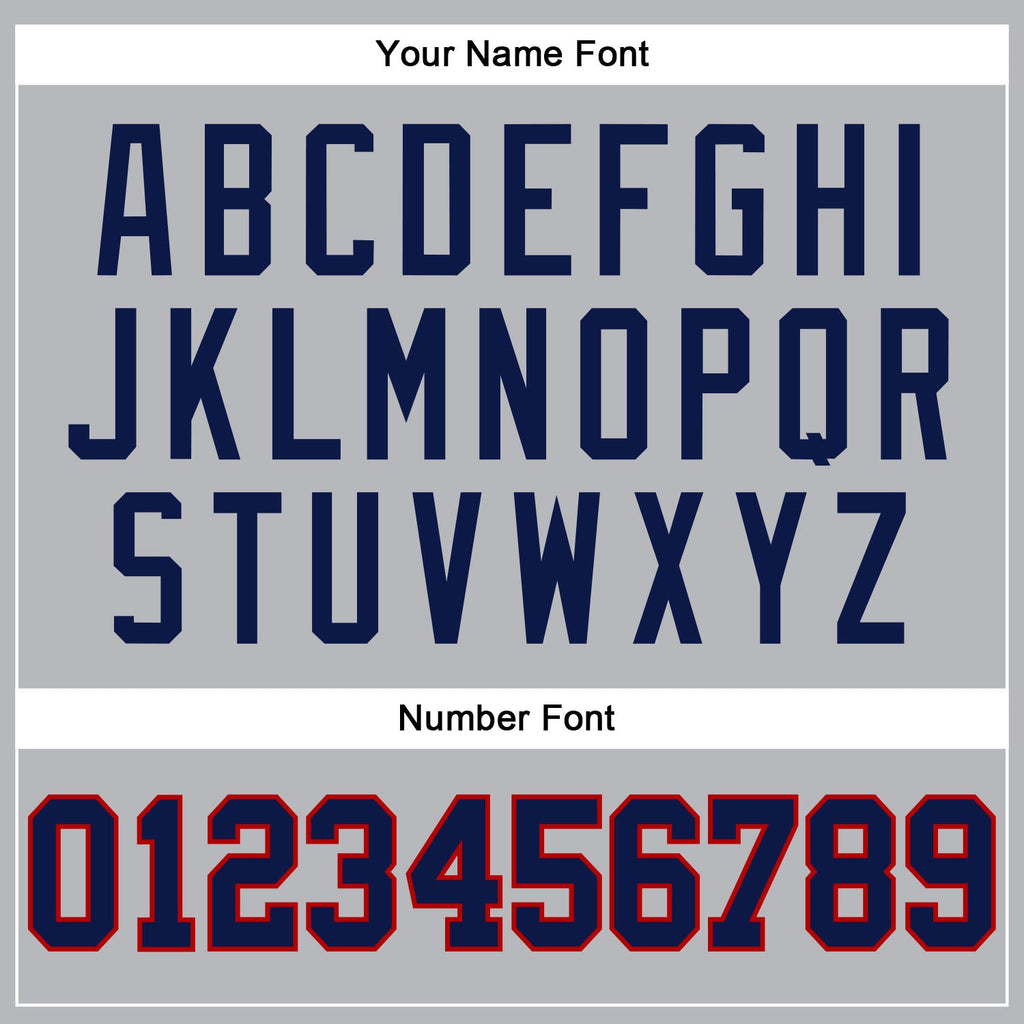 Custom Gray Navy Pinstripe Navy-Red Authentic Basketball Jersey