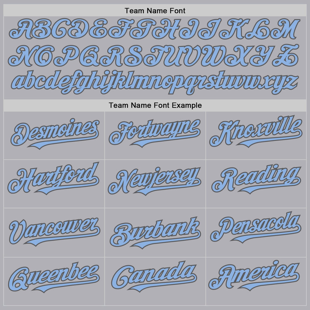Custom Gray Light Blue-Steel Gray Mesh Authentic Throwback Baseball Jersey