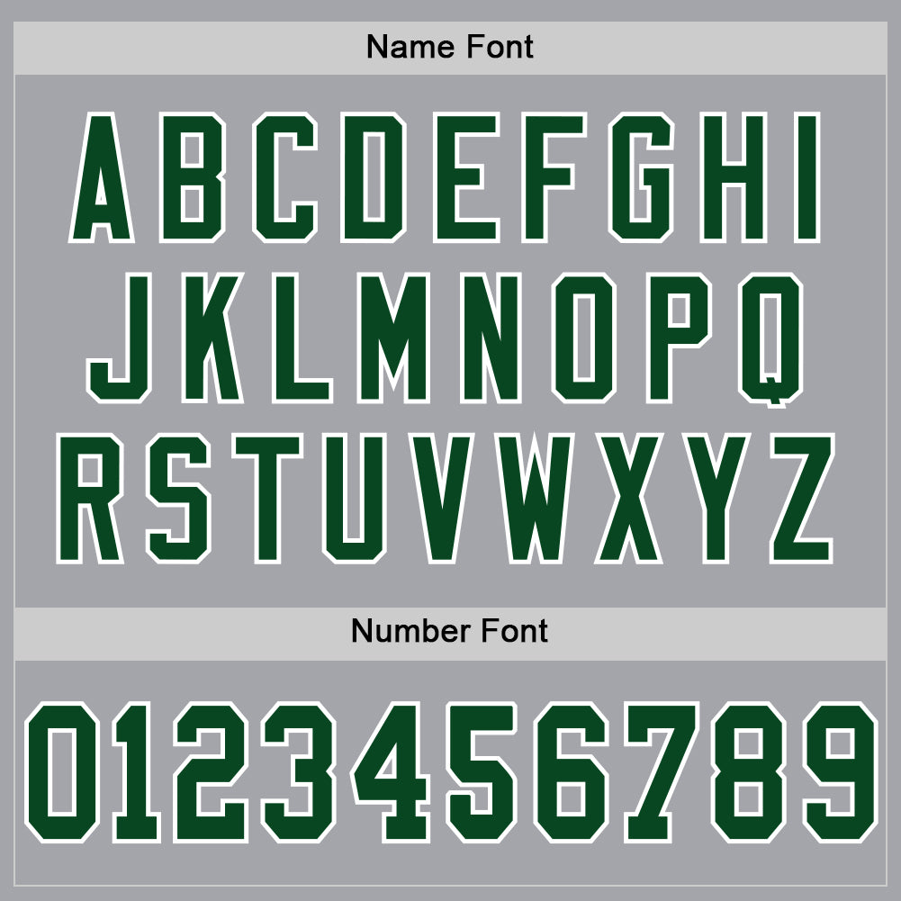 Custom Gray Green-White Mesh Authentic Throwback Football Jersey