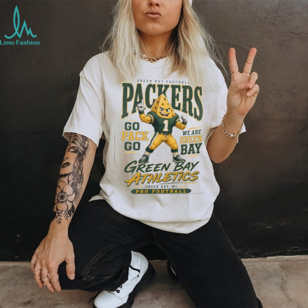 Green Bay Packers Mascot Cheese Head Pro Football Shirt