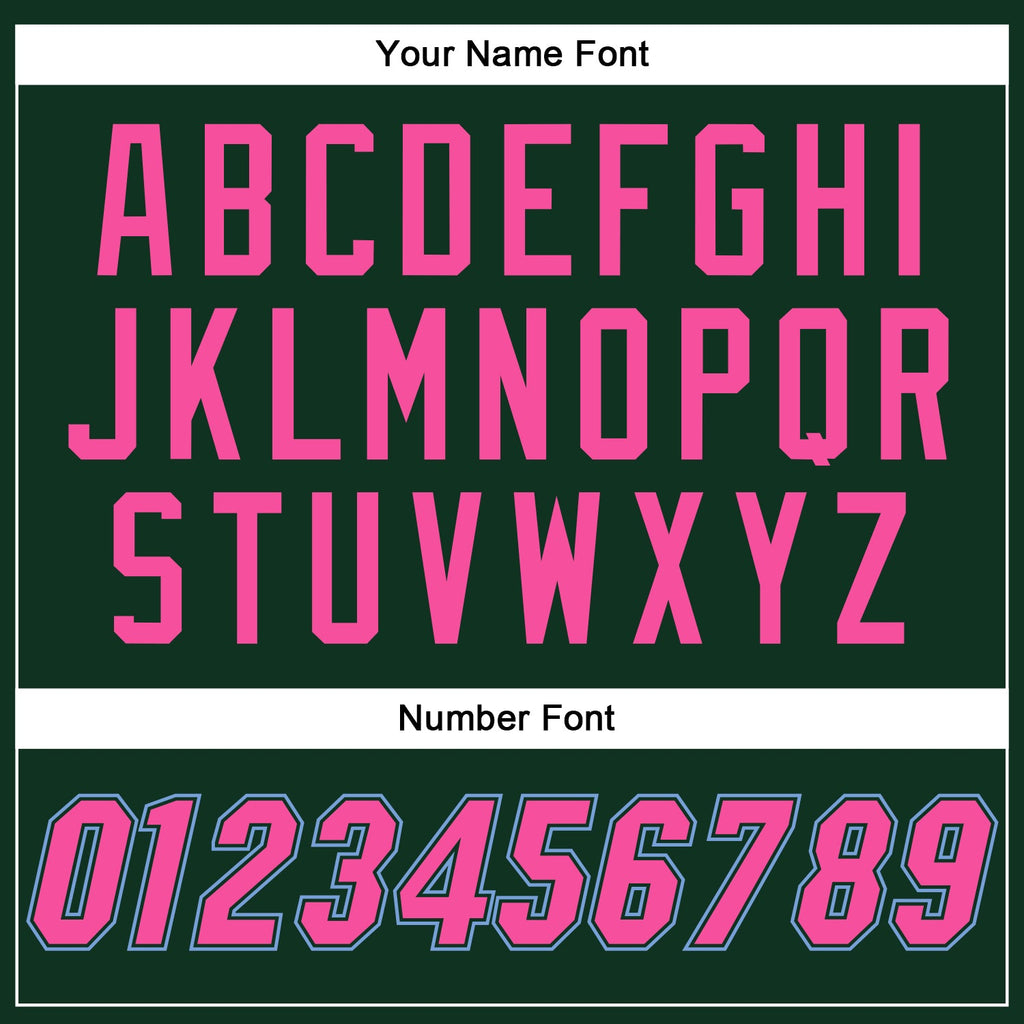Custom Green Pink-Light Blue Authentic Baseball Jersey