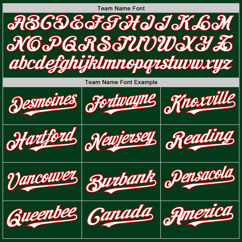 Custom Green White-Red Mesh Authentic Throwback Baseball Jersey
