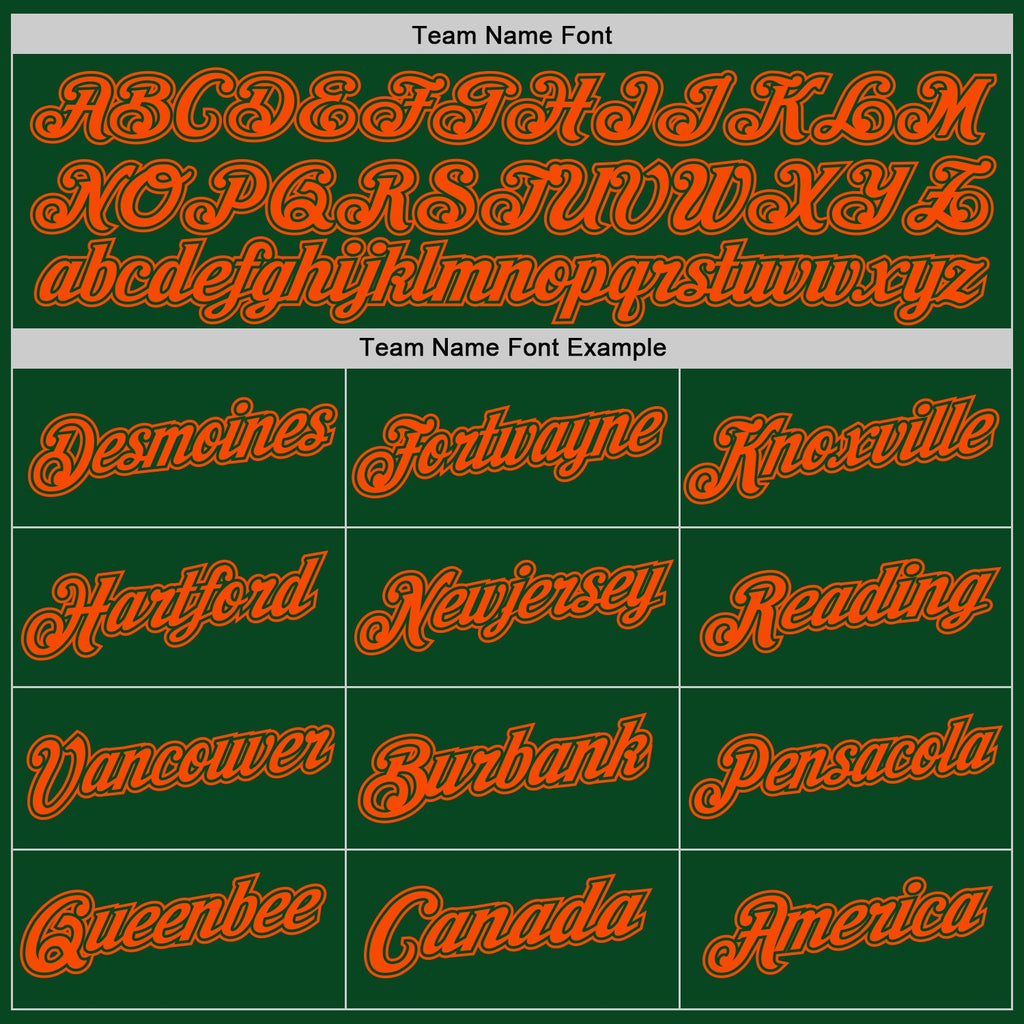 Custom Green Orange Authentic Throwback Basketball Jersey
