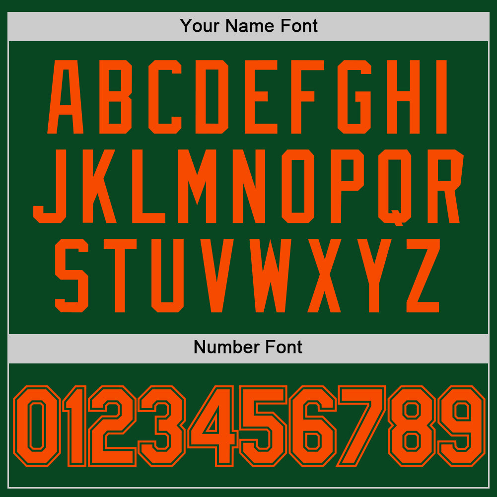 Custom Green Orange Authentic Throwback Basketball Jersey