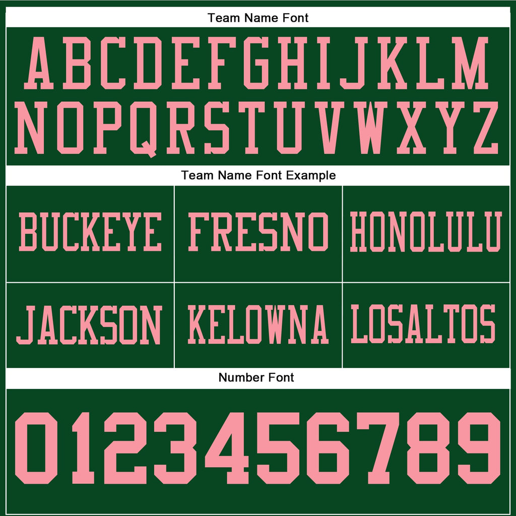 Custom Green Medium Pink Authentic Football Jersey