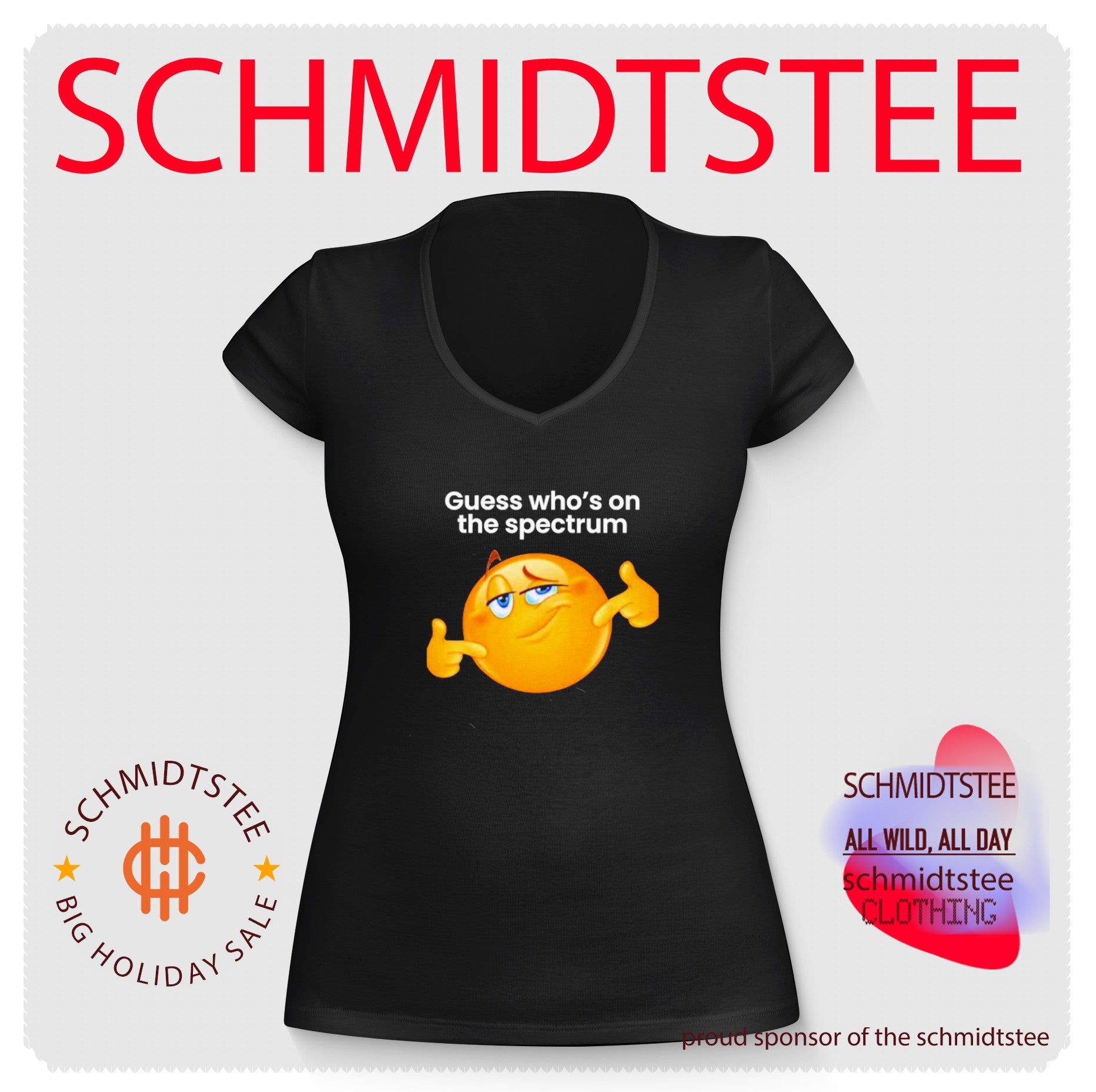 Guess Who’s on the Spectrum Emoji neurodivergent shirt