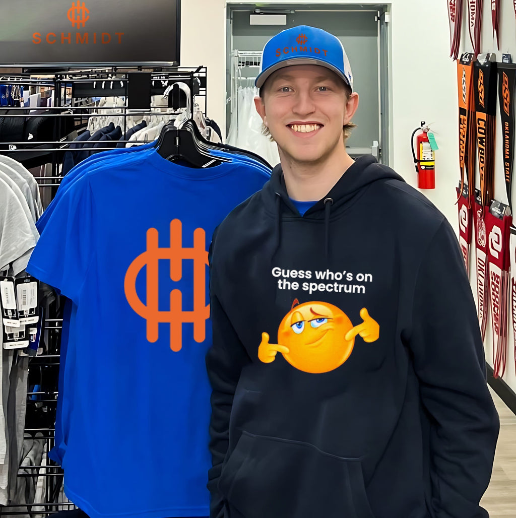 Guess Who’s on the Spectrum Emoji neurodivergent shirt
