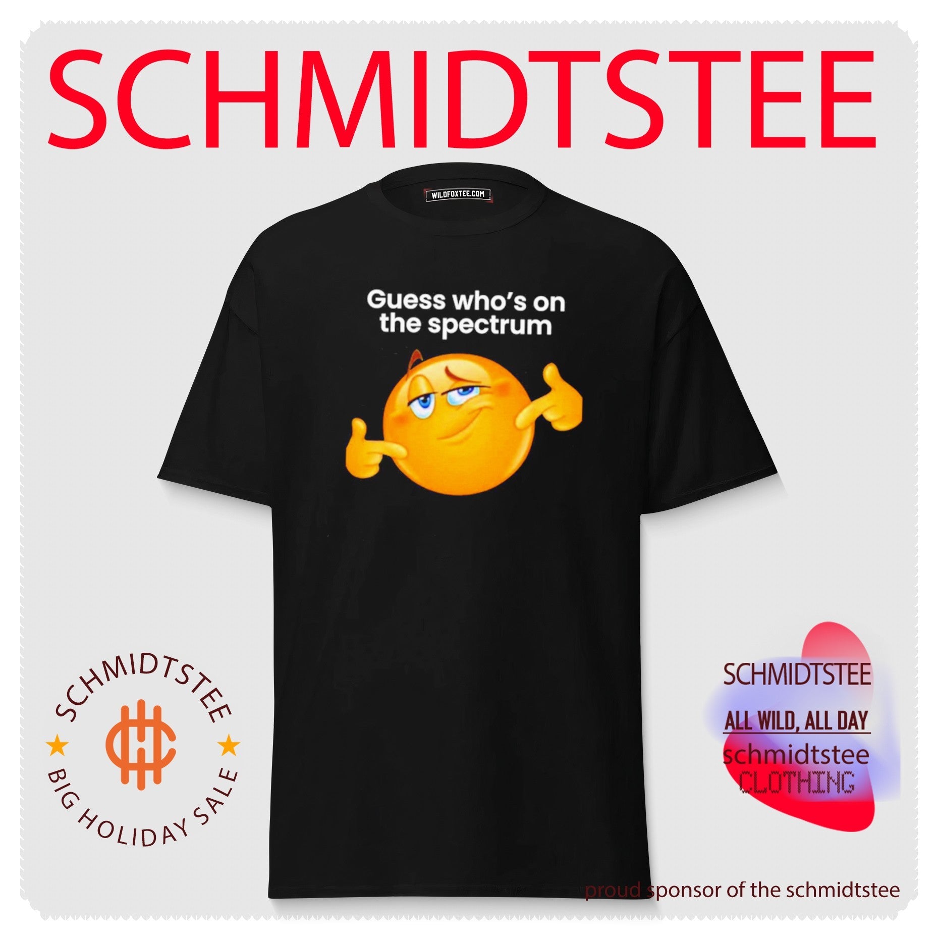 Guess Who’s on the Spectrum Emoji neurodivergent shirt