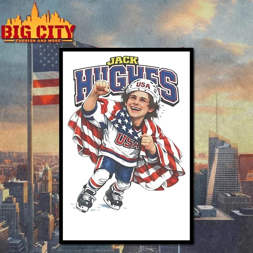 Hockey Jack Hughes Caricature chibi Unisex
