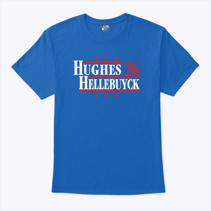 Hughes & Hellebuyck ’26 Team USA Retro Campaign T Shirt Unisex