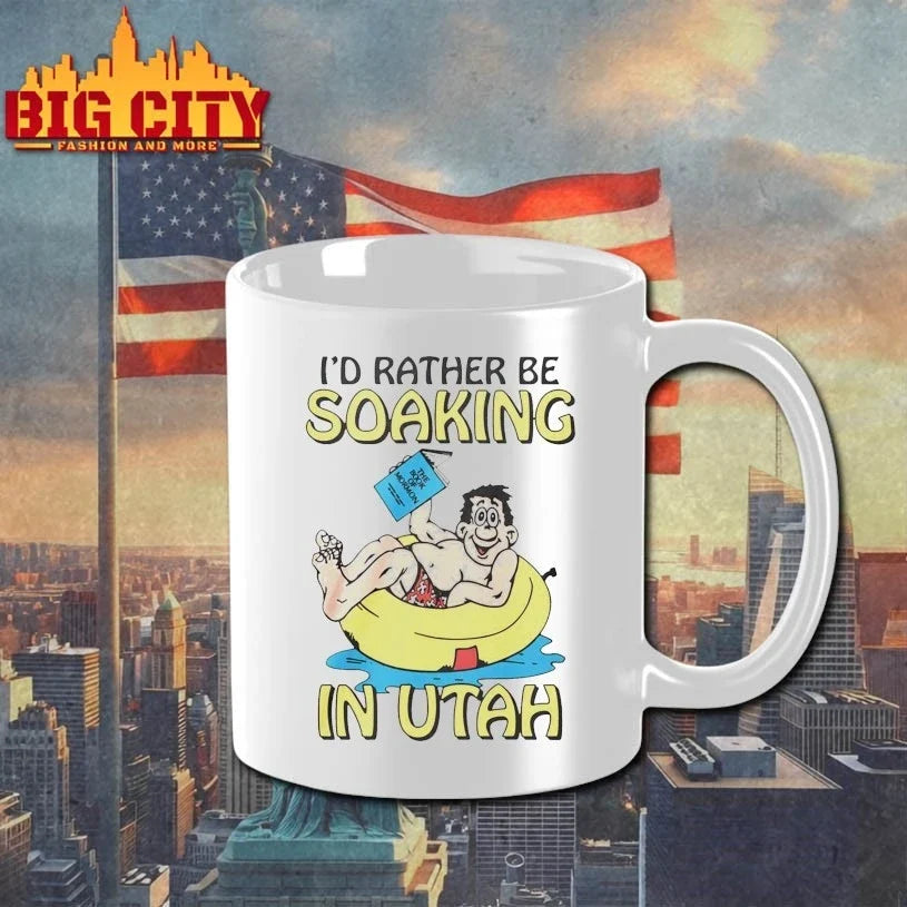 Hugo Holding The Book Of Mormon Id Rather Be Soaking In Utah Unisex