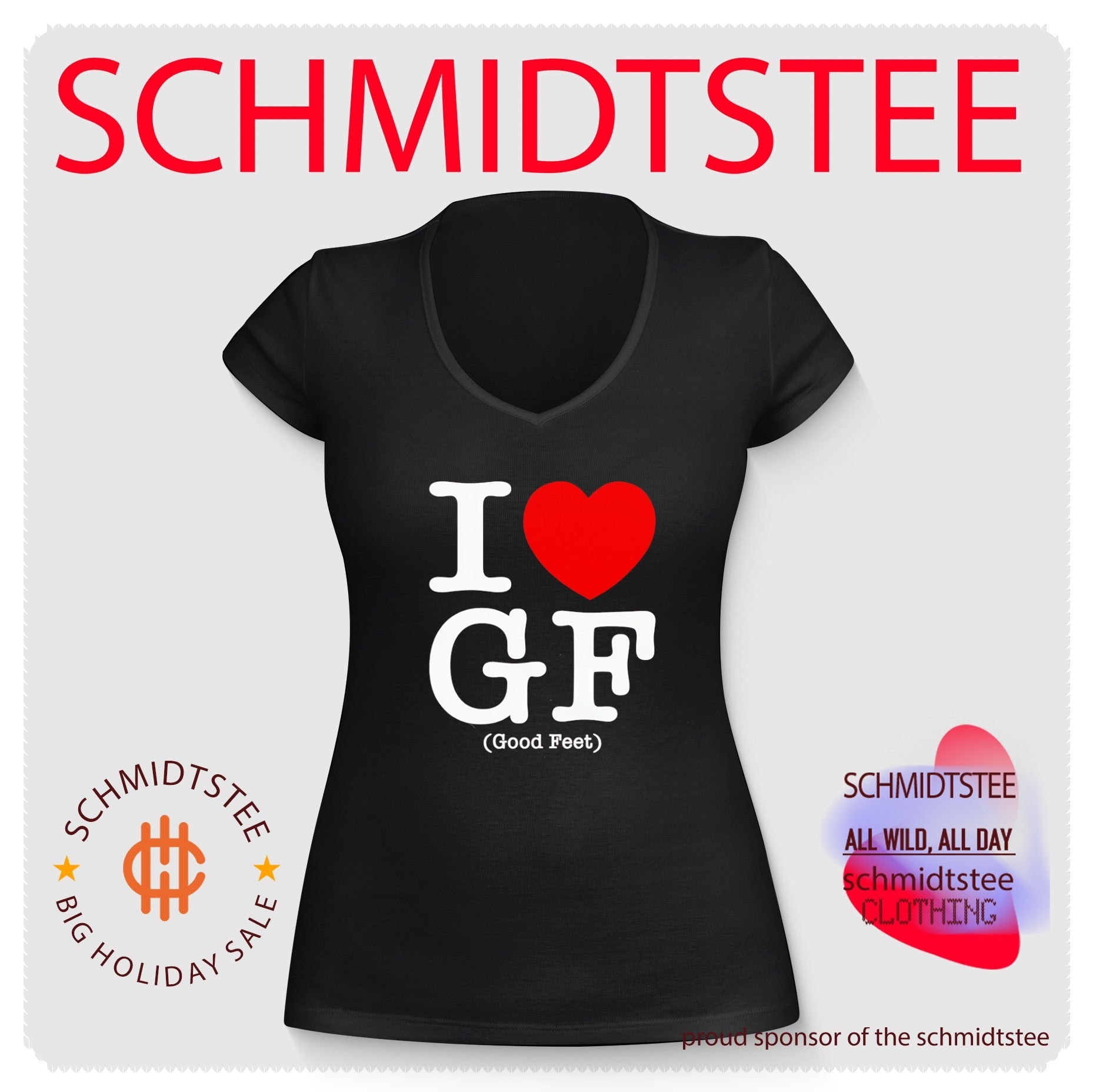 I Heart GF Good Feet Foot Health shirt