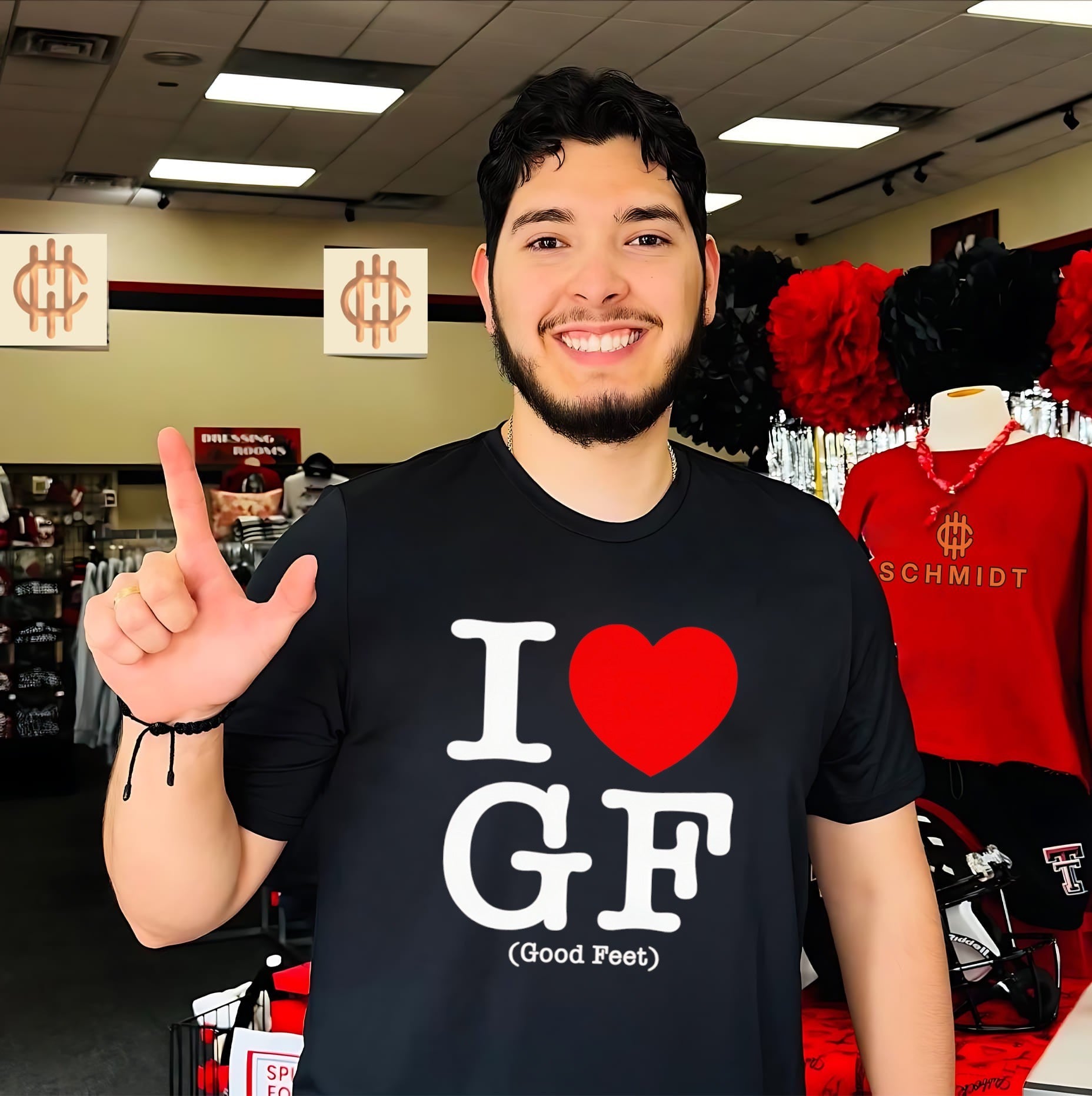 I Heart GF Good Feet Foot Health shirt