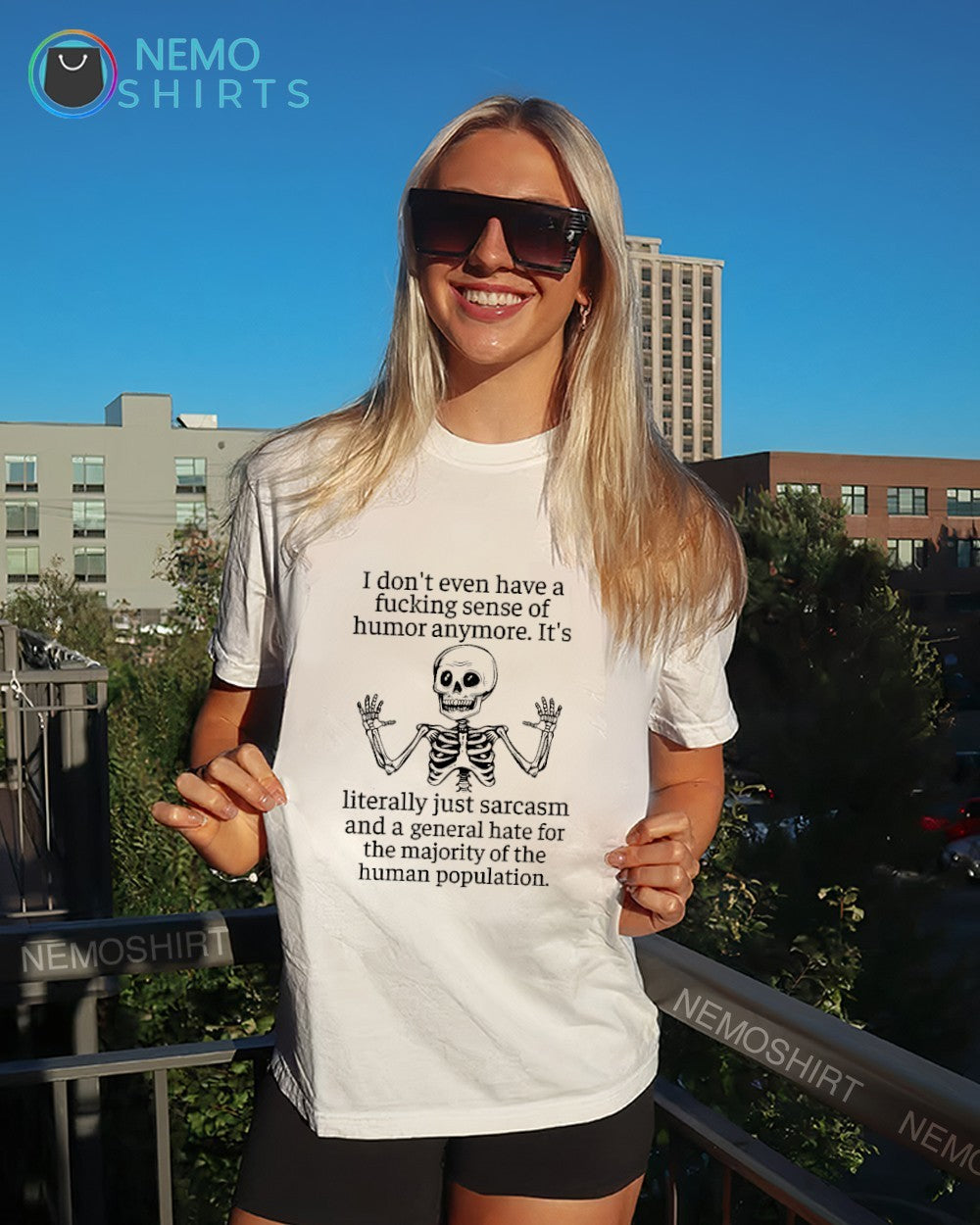 I don’t even have a fucking sense of humor anymore skeleton shirt