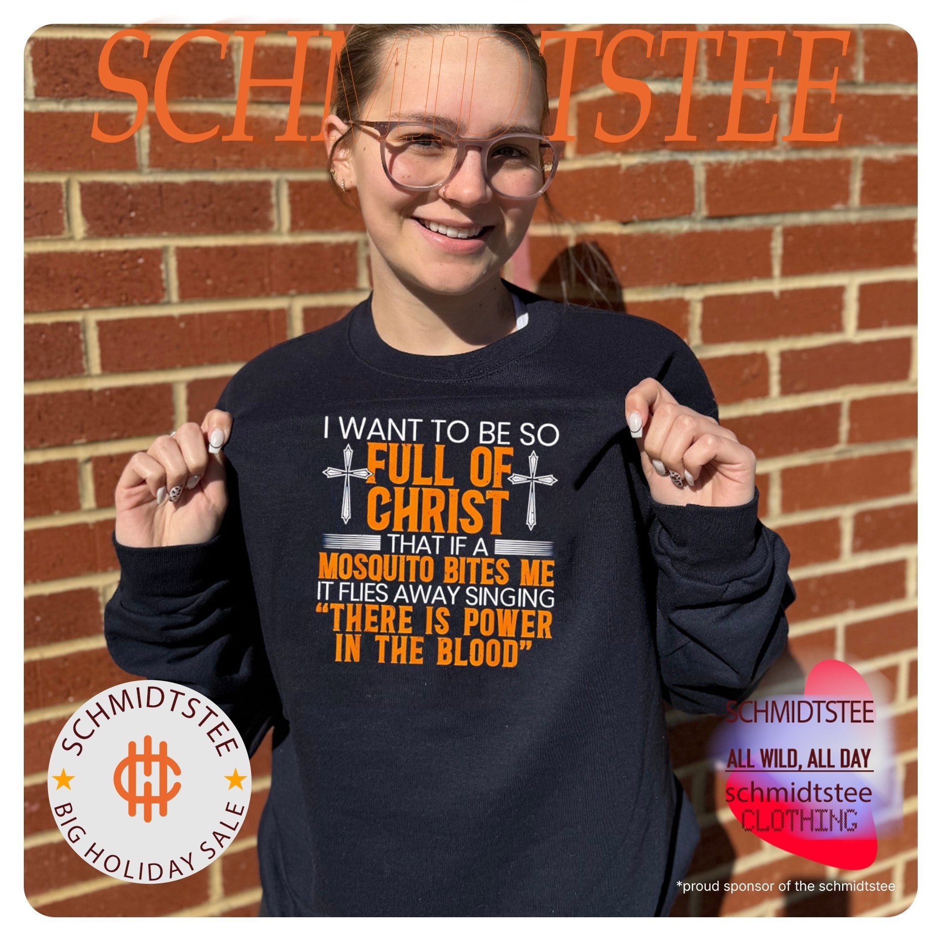 I want to be so full of Christ that if a mosquito bites me it flies away singing there is power in the blood shirt