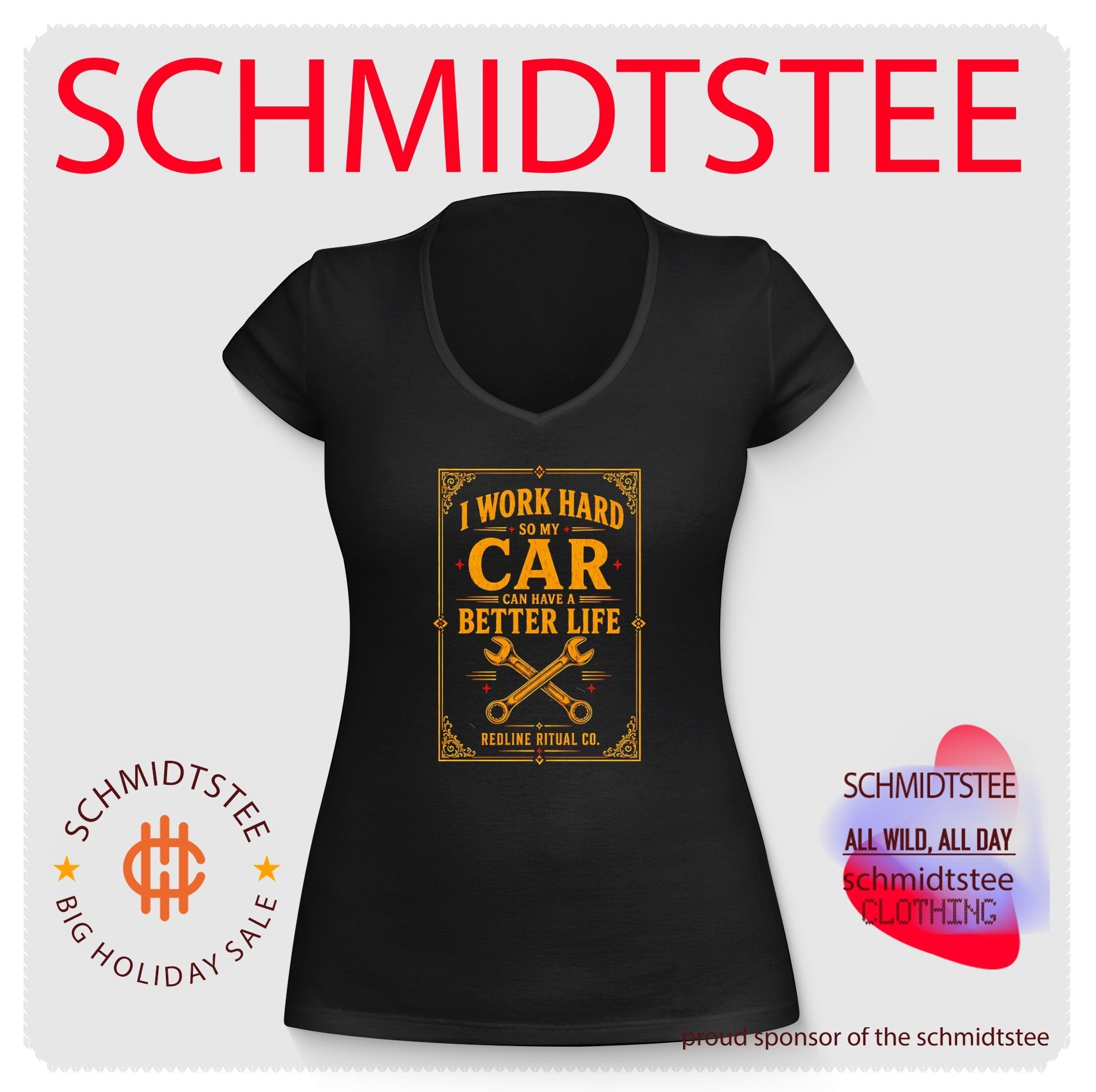 I work hard so my car can have a better life crossed wrenches shirt