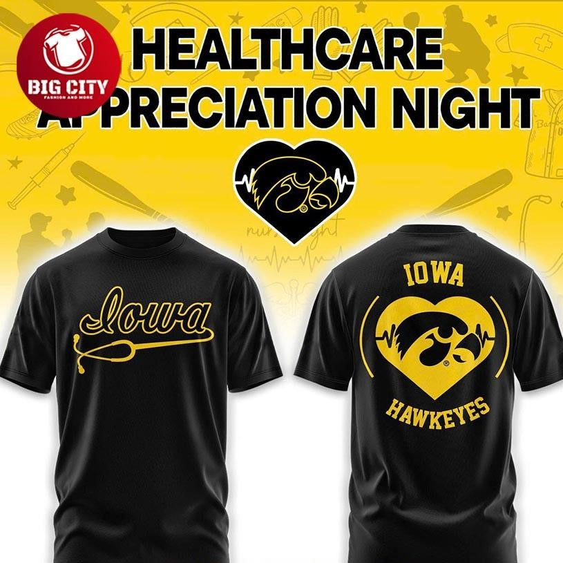 Iowa Hawkeyes x Healthcare Appreciation Night 2026 Two Sided Shirt Unisex