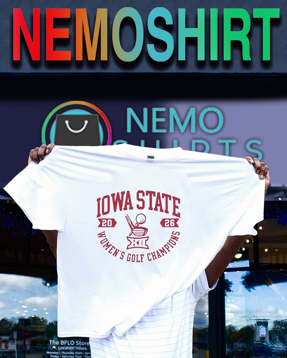 Iowa State Cyclones women’s golf champions 2026 Big 12 shirt