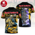Iron Maiden Run For Your Lives World Tour Two Sided Shirt Unisex