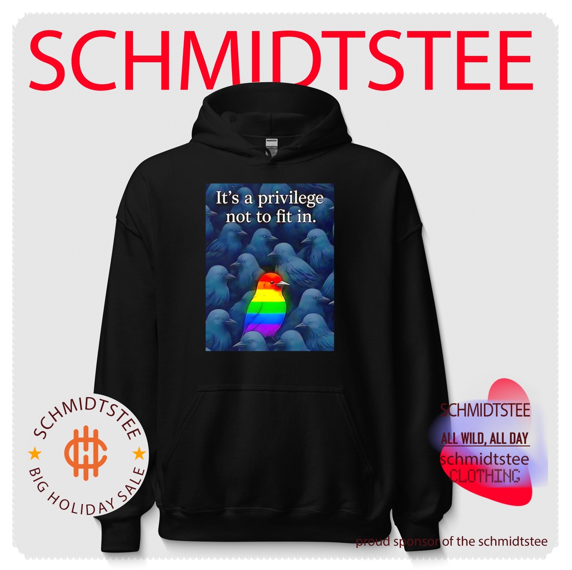 It’s a privilege not to fit in rainbow color bird shirt