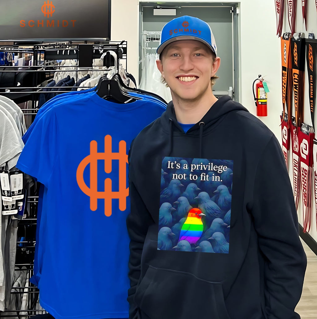 It’s a privilege not to fit in rainbow color bird shirt
