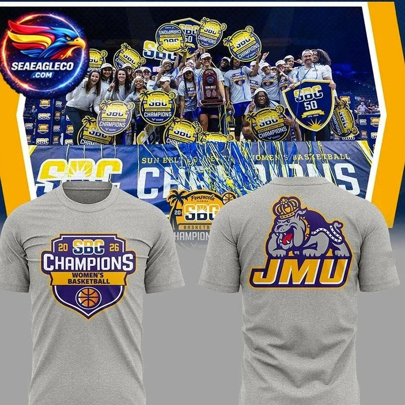 JMU 2026 SBC Champions Women’s Basketball Two Sided Shirt Unisex