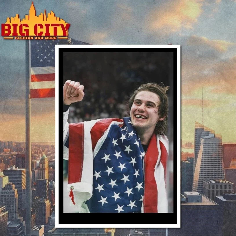 Jack Hughes Ice Hockey Champion Poster Unisex