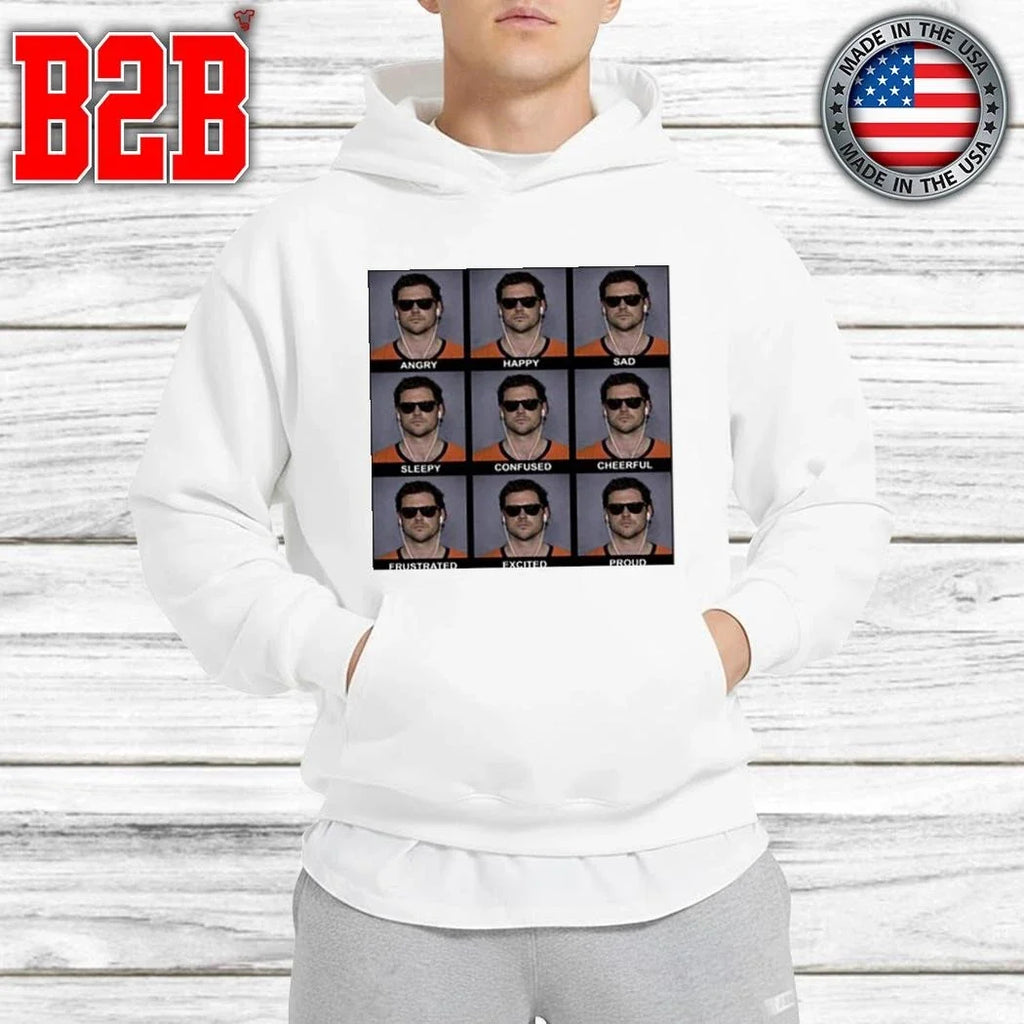 Jarrett Stidham Angry Happy Sad Emoji Shirt Unisex