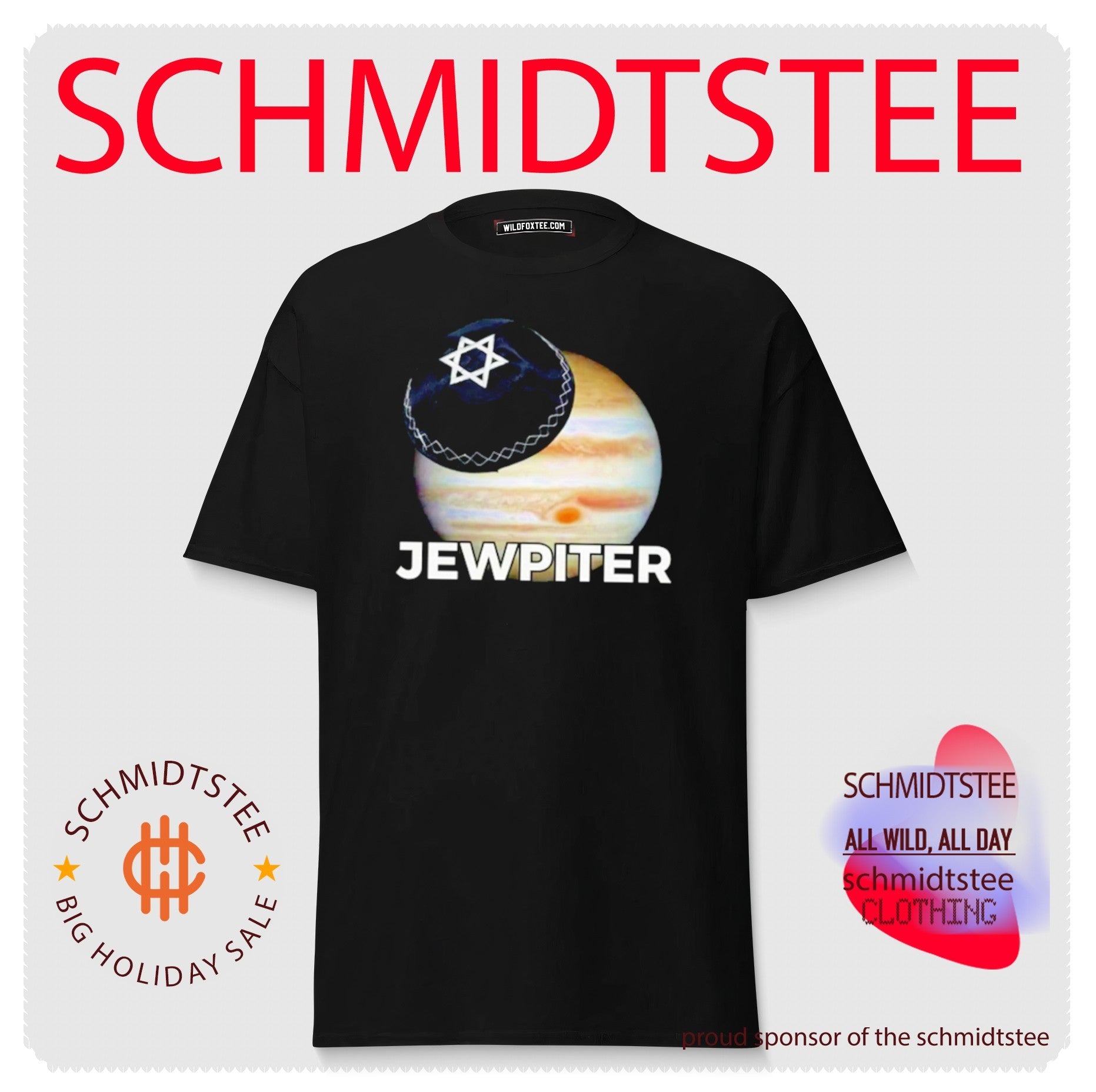 Jewpiter Planet with Kippah Jupiter Jewish shirt