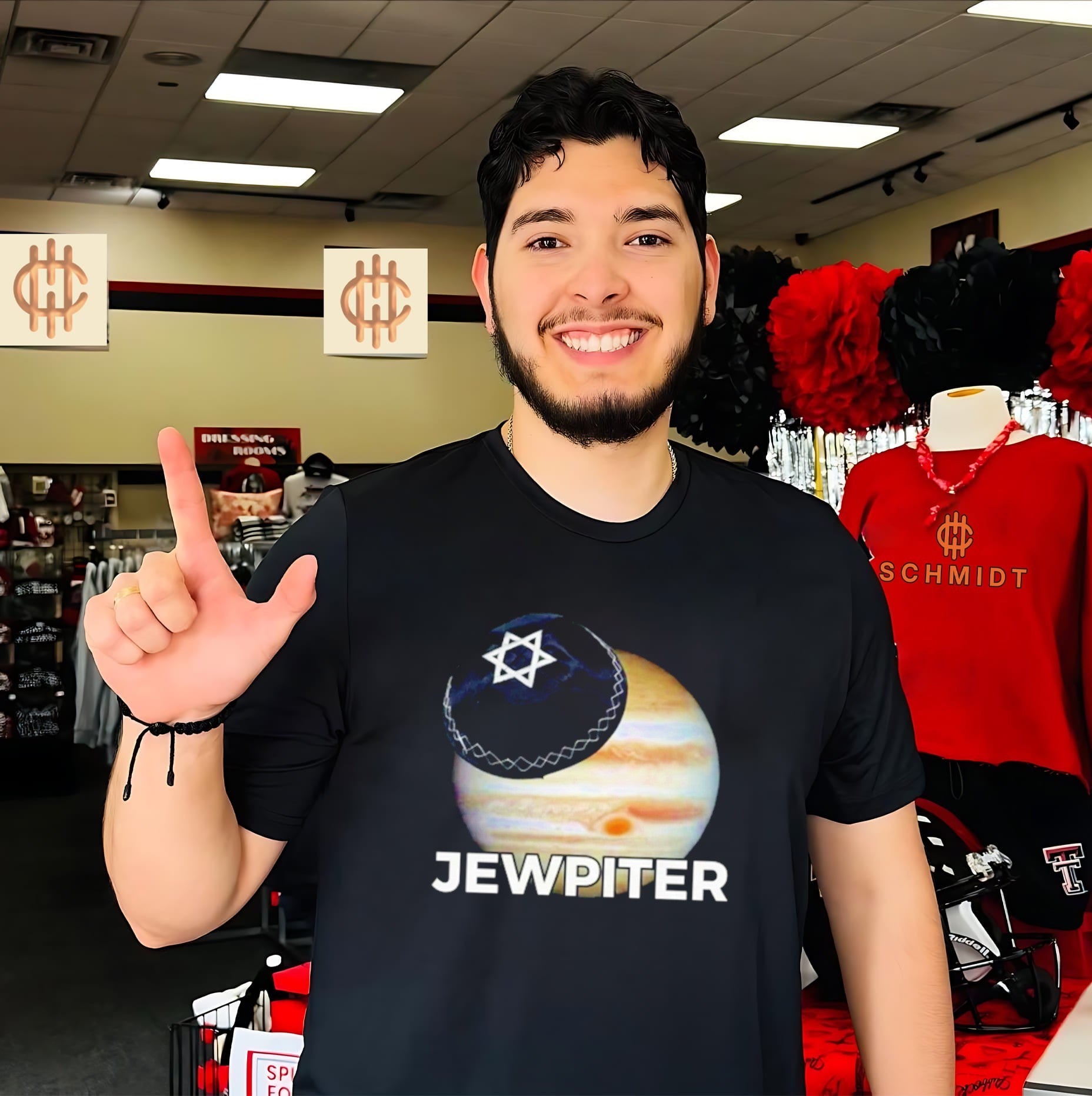 Jewpiter Planet with Kippah Jupiter Jewish shirt