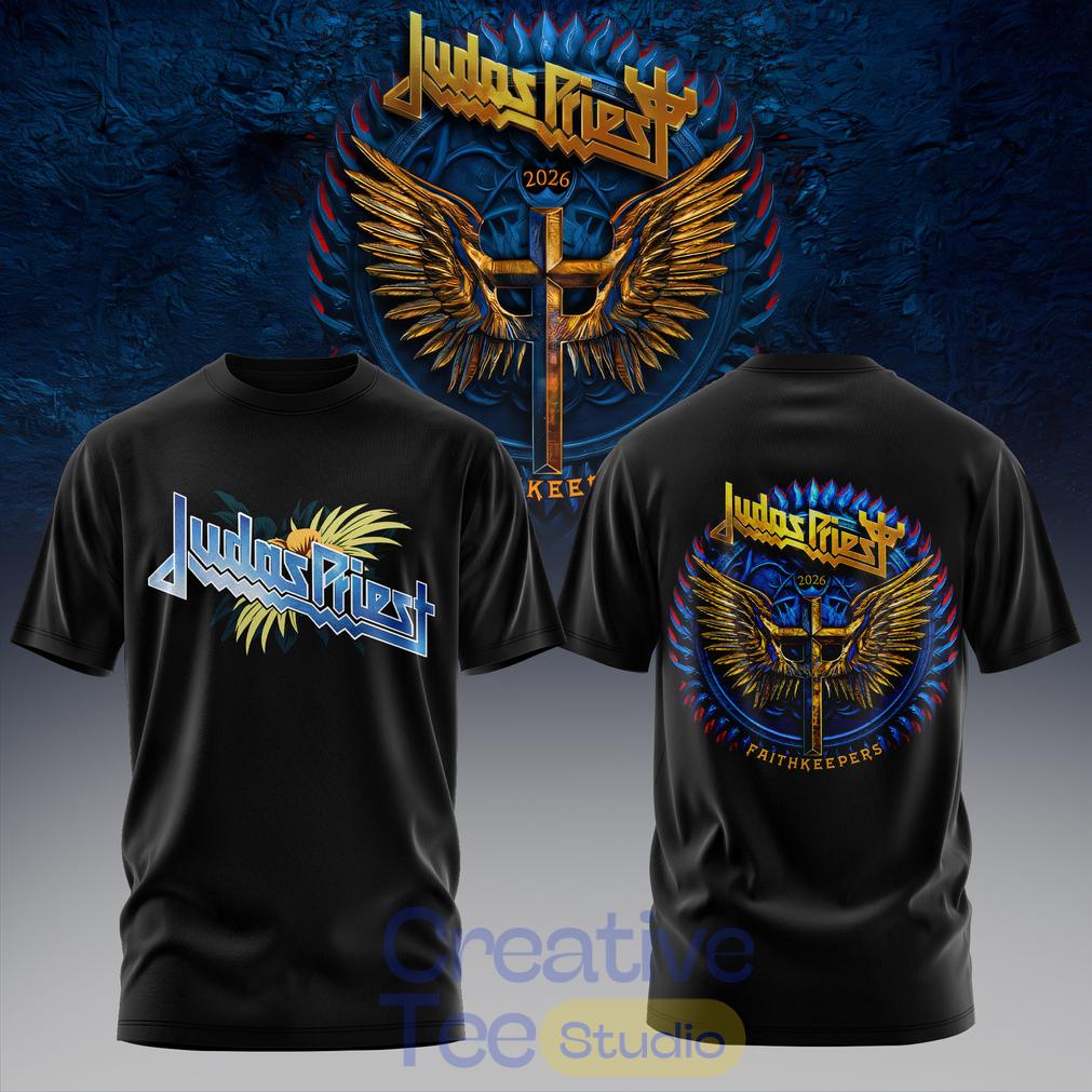 Judas Priest Faithkeepers 2026 Tour Wings Black Edition 3D Shirt