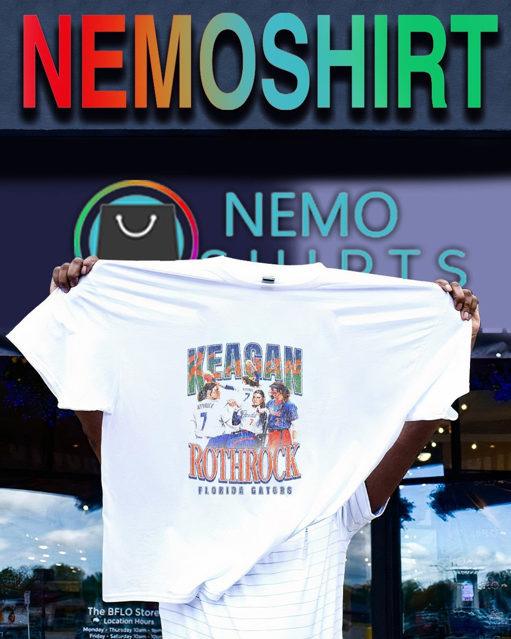 Keagan Rothrock Florida Gators player retro graphic shirt