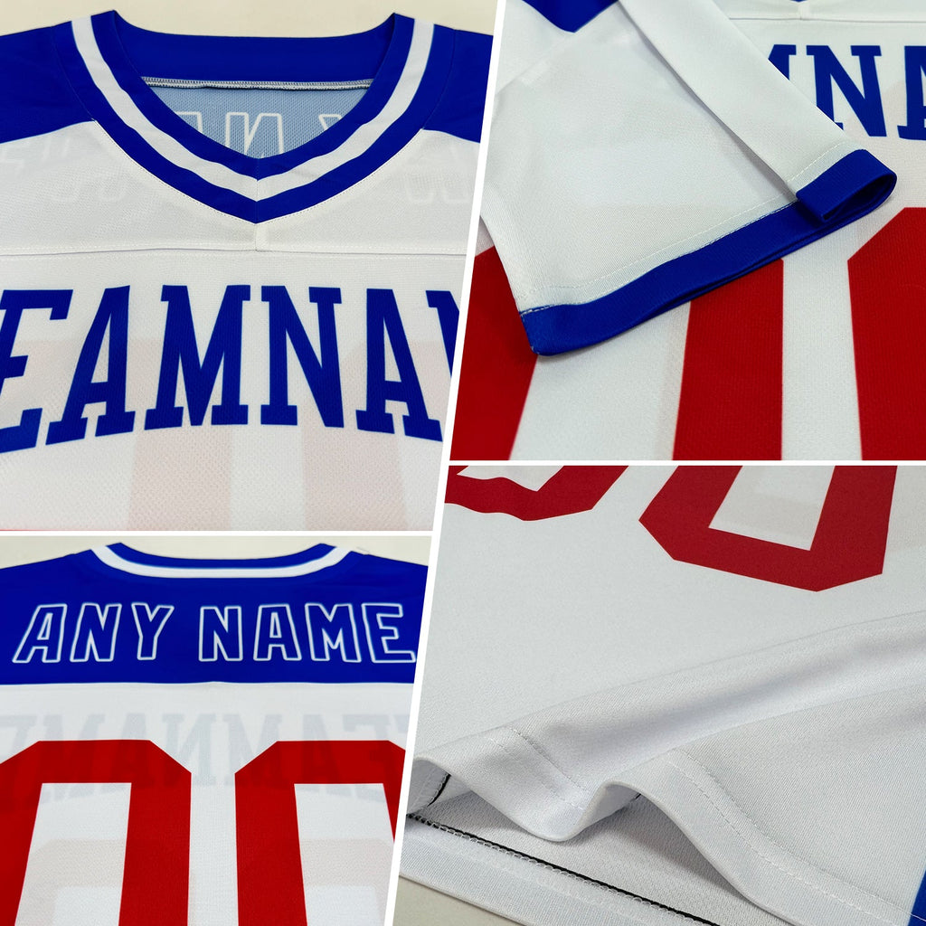Custom Kelly Green Royal-White Authentic Football Jersey