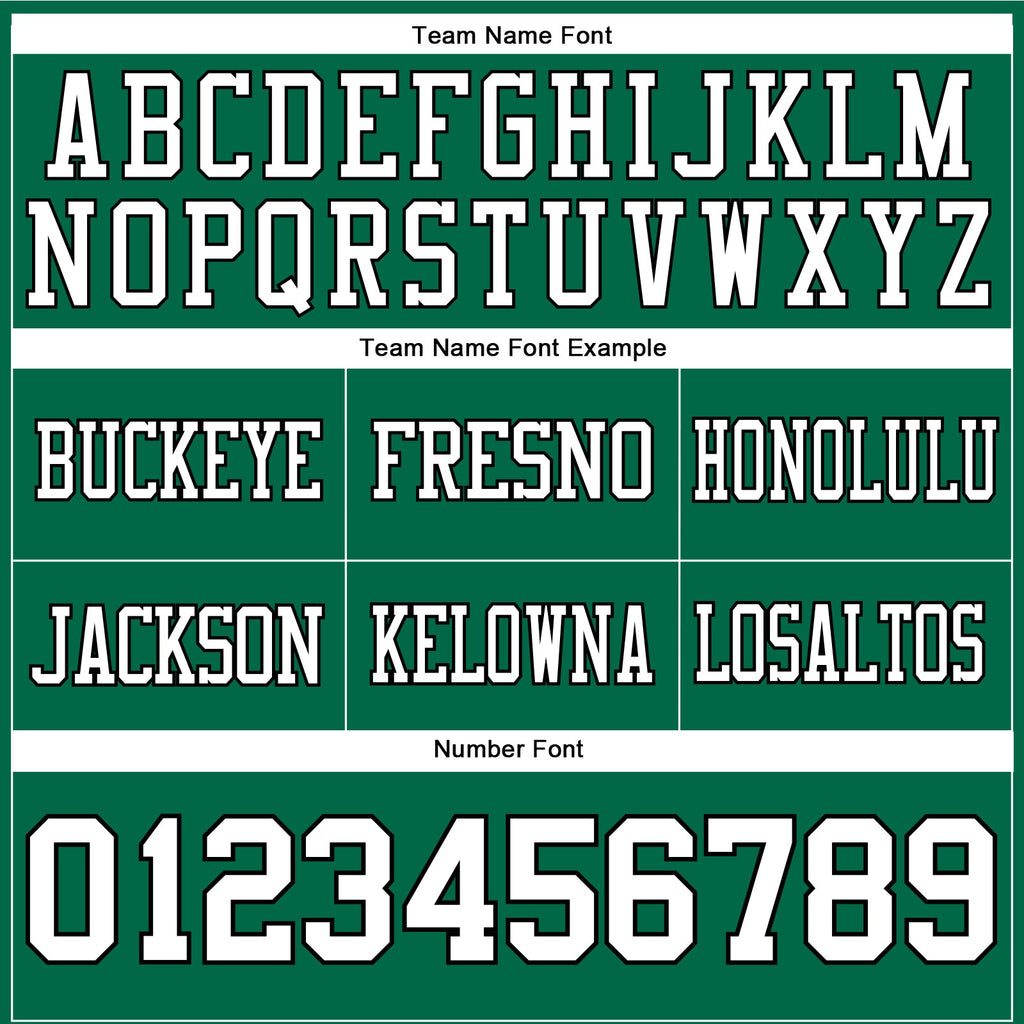 Custom Kelly Green White-Black Authentic Football Jersey