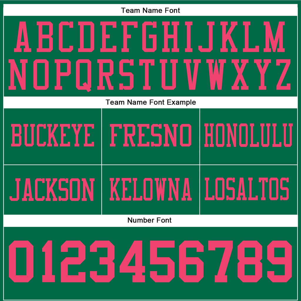 Custom Kelly Green Neon Pink Authentic Football Jersey