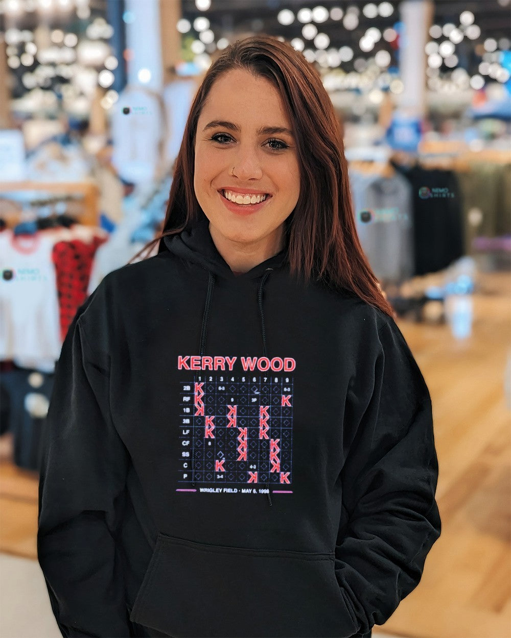 Kerry Wood Chicago Cubs 20 strikeout scorecard shirt